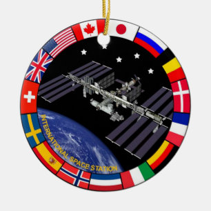 ISS-Mitgliedszusammensetzungs-Logo Keramik Ornament