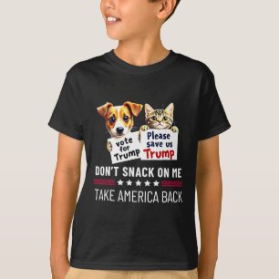 Iss nicht an mir lustige Katzen Hunde T-Shirt