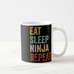 Iss Ninja Wiederholen Lustiges Karate-Outfit Ninja Kaffeetasse