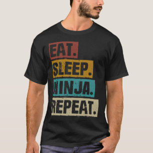 Iss Ninja Wiederholen Vintage Karate Martial T-Shirt
