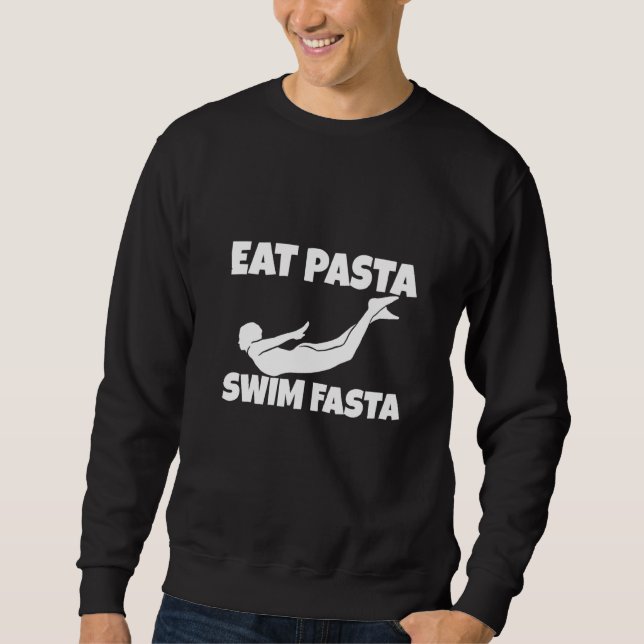 Iss Nudeln Schwimm Schnella Sweatshirt (Vorderseite)