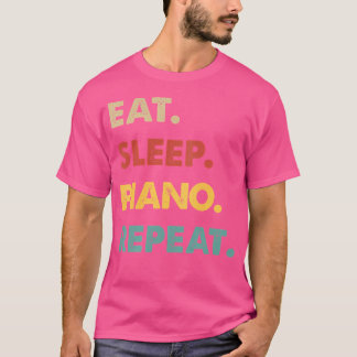 Iss Pianos spielen Schlaf Wiederholung Lustiger Kl T-Shirt