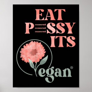 Iss Pussy Its Vegan X Watercolour Edition Vegan Ze Poster