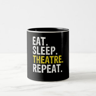 Iss Schauspiel Theater Wiederholung Schauspieler G Zweifarbige Tasse