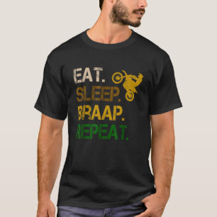 Iss Schlaf Braap Wiederhole Vintage Dirt Bike Gesc T-Shirt