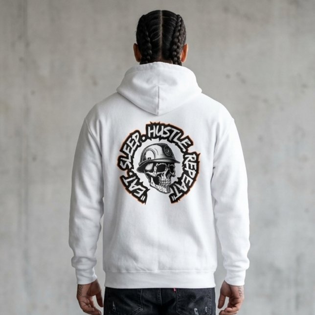 Iss. Schlaf. Schuften. Wiederholen Hoodie (Eat. Sleep. Hustle. Repeat Hoodie)