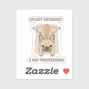 Iss-Schlaf-Sploot-Lustiges-Französische-Bulldogge- Aufkleber