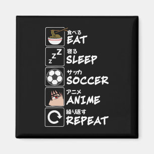 Iss Schlafe Fußball Anime Wiederhole Japanisch Lus Magnet