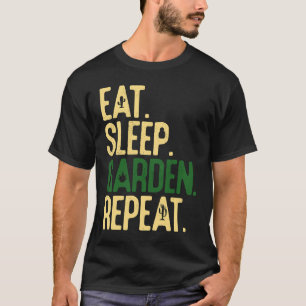 Iss Schlafe Garten Wiederhole Kaktus Gärtner Witz T-Shirt