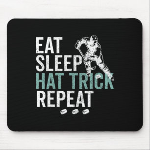 Iss Schlafe Hut Trick Wiederhole Kühl Eis Hockey P Mousepad