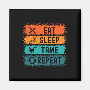 Iss Schlafe Zähme Wiederhole Gamer Dinosaurier Tre Magnet