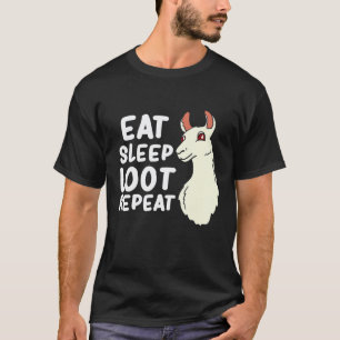 Iss Schlafen Beute Wiederholung  Lama Liebhaber Al T-Shirt