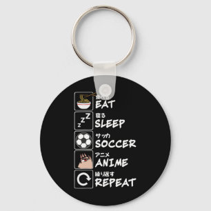 Iss Schlafen Fußball Anime Wiederholen Japanisch L Schlüsselanhänger