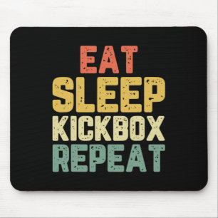 Iss Schlafen Kickbox Wiederholen Kickboxen Kick Bo Mousepad
