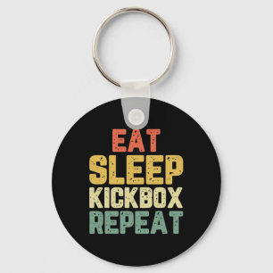 Iss Schlafen Kickbox Wiederholen Kickboxen Kick Bo Schlüsselanhänger