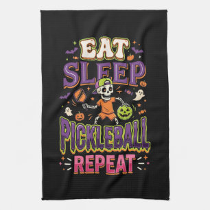 Iss Schlafen Pickleball Wiederholen Pickleball Geschirrtuch