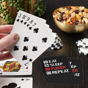 Iss Schlafen Poker Wiederholung Wortkunst Spielkarten