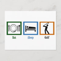 Iss Schlafen Spiele Golf