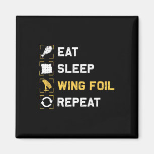 Iss Schlafen Wing Foil Wiederholen Lustig Wing Sur Magnet