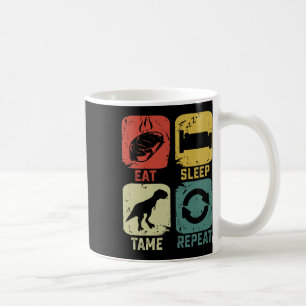 Iss Schlafen Zähmen Wiederholen Dinosaurier Gaming Kaffeetasse