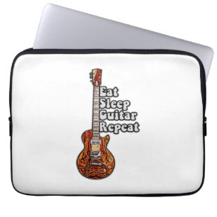 Iss schlafgitarre wiederholen. Vintag farbig Laptopschutzhülle