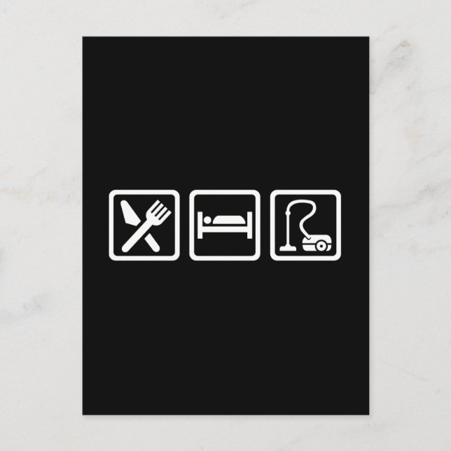 Iss schlafsauber postkarte (Vorderseite)