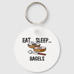 Iss Sleep BAGELS Schlüsselanhänger