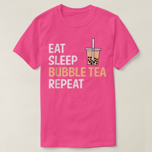 Iss Sleep Bubble Tee Wiederholung Boba Tee (Design vorne)