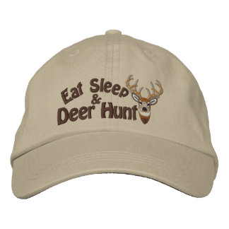 Iss Sleep Deer Hunt Weißer Schwanz Stickerei Bestickte Baseballkappe