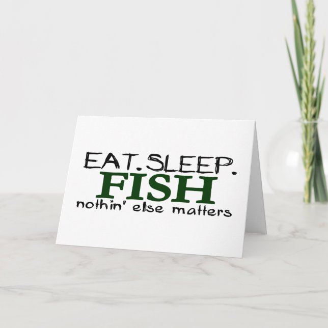 Iss Sleep Fish Karte (Vorderseite)