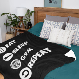Iss Sleep Gym Repeat Icon Fleecedecke