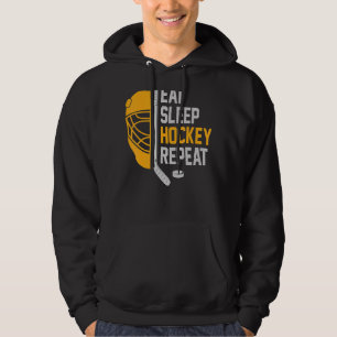 Iss Sleep Hockey Wiederholung für Kinder Teen Erwa Hoodie