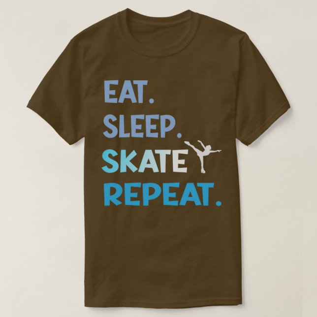 Iss Sleep Ice Skaten Dance Abbildung Unbegrenzte W T-Shirt (Design vorne)