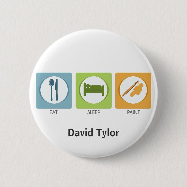 Iss Sleep Paint Button (Vorderseite)