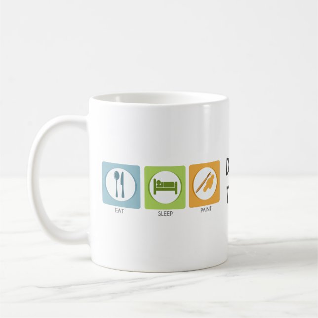 Iss Sleep Paint Kaffeetasse (Links)