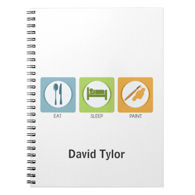 Iss Sleep Paint Notizblock (Vorderseite)