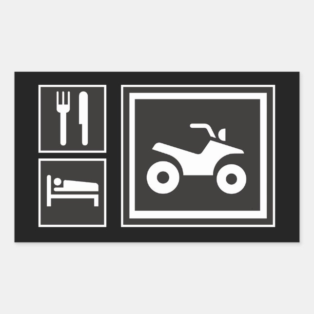 Iss Sleep QUAD! Rechteckiger Aufkleber (Vorderseite)