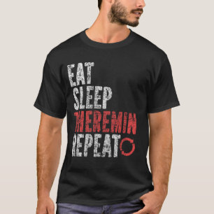 Iss Sleep Theremin Wiederholung T-Shirt