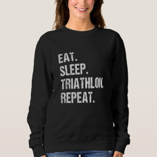 Iss Triathlon Wiederholung Lauf Triathlet Fahrrad Sweatshirt