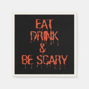 Iss, trink & sei gruselig Halloween-Blut-Tropfende Serviette