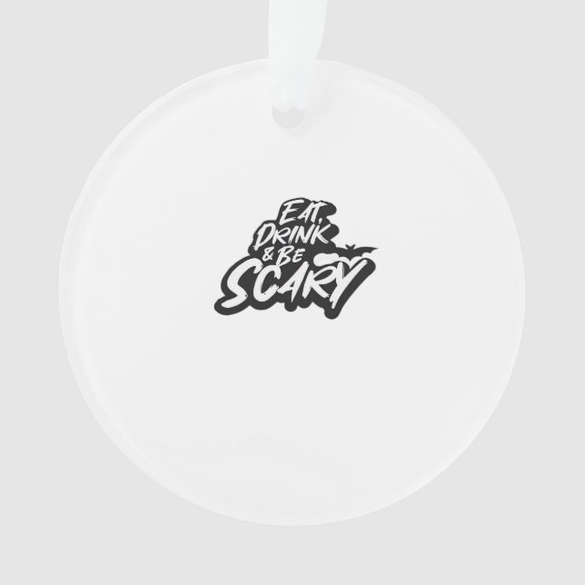 Iss, trink und sei gruselig Basic Clean Ornament (Vorderseite)
