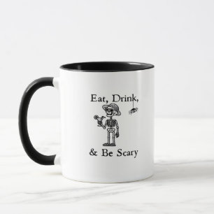 Iss, trink und sei gruselig Halloween-Ästhetik-Sti Tasse