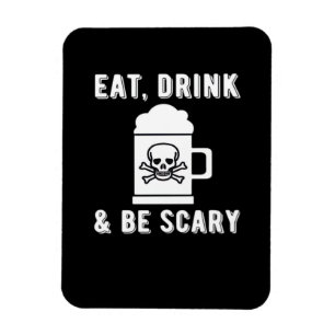 Iss Trink Und Sei Gruselig Halloween Bier Vintage Magnet