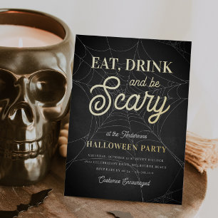 Iss, trink und sei gruselig Halloween-Party Folieneinladung