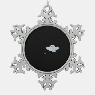 Iss, trink und sei gruselig Halloween-Trendy Casua Schneeflocken Zinn-Ornament