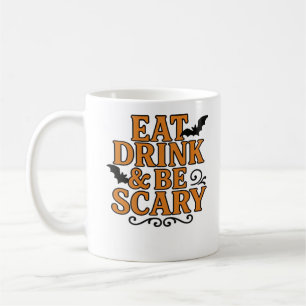 Iss, trink und sei gruselig Halloween Vintage Graf Kaffeetasse
