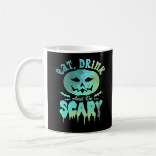 Iss, trink und sei gruselig Halloween Vintage Klas Kaffeetasse
