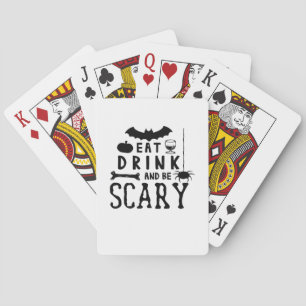Iss Trink Und Sei Gruselig Halloween Zitat Spielkarten
