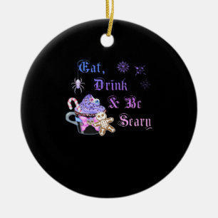 Iss, trink und sei gruselig Hexmas Cooler einzigar Keramik Ornament