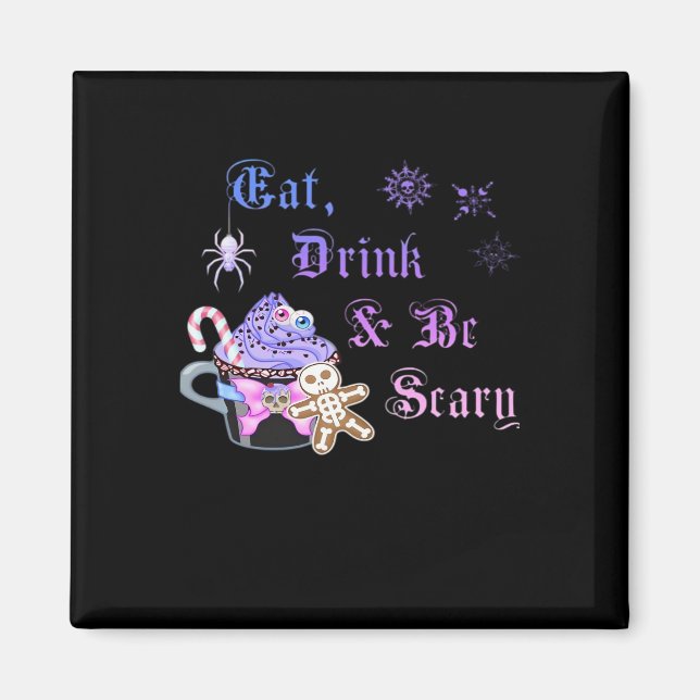 Iss, trink und sei gruselig Hexmas Cooler einzigar Magnet (Vorne)